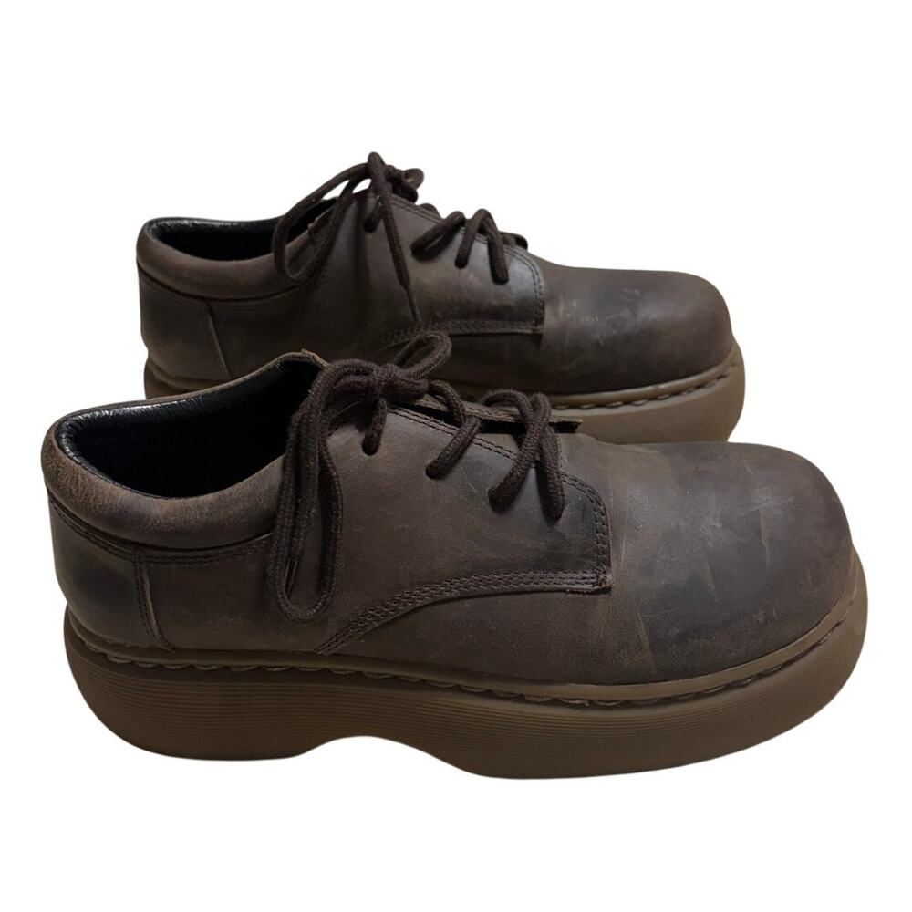 UNIF Pek Shoe Women's Brown US 8 Leather Platform Oxford Chunky Steampunk New